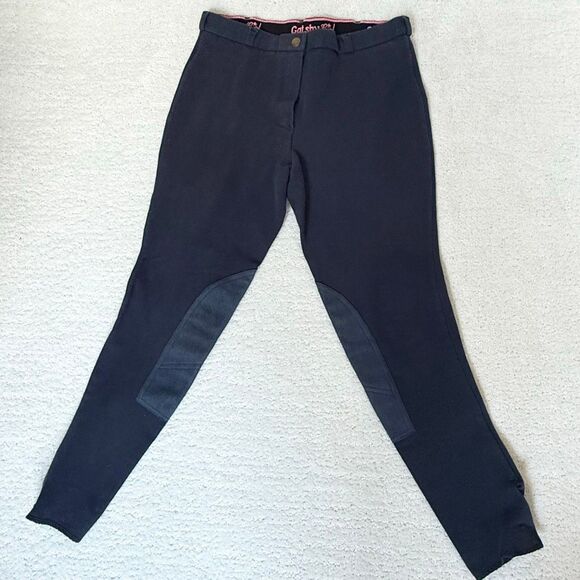 Gatsby Girl Vintage Navy Blue Equestrian Breeches Pants Adjustable - Women’s 34 - Picture 1 of 12